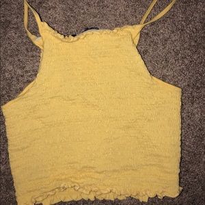 yellow crop top